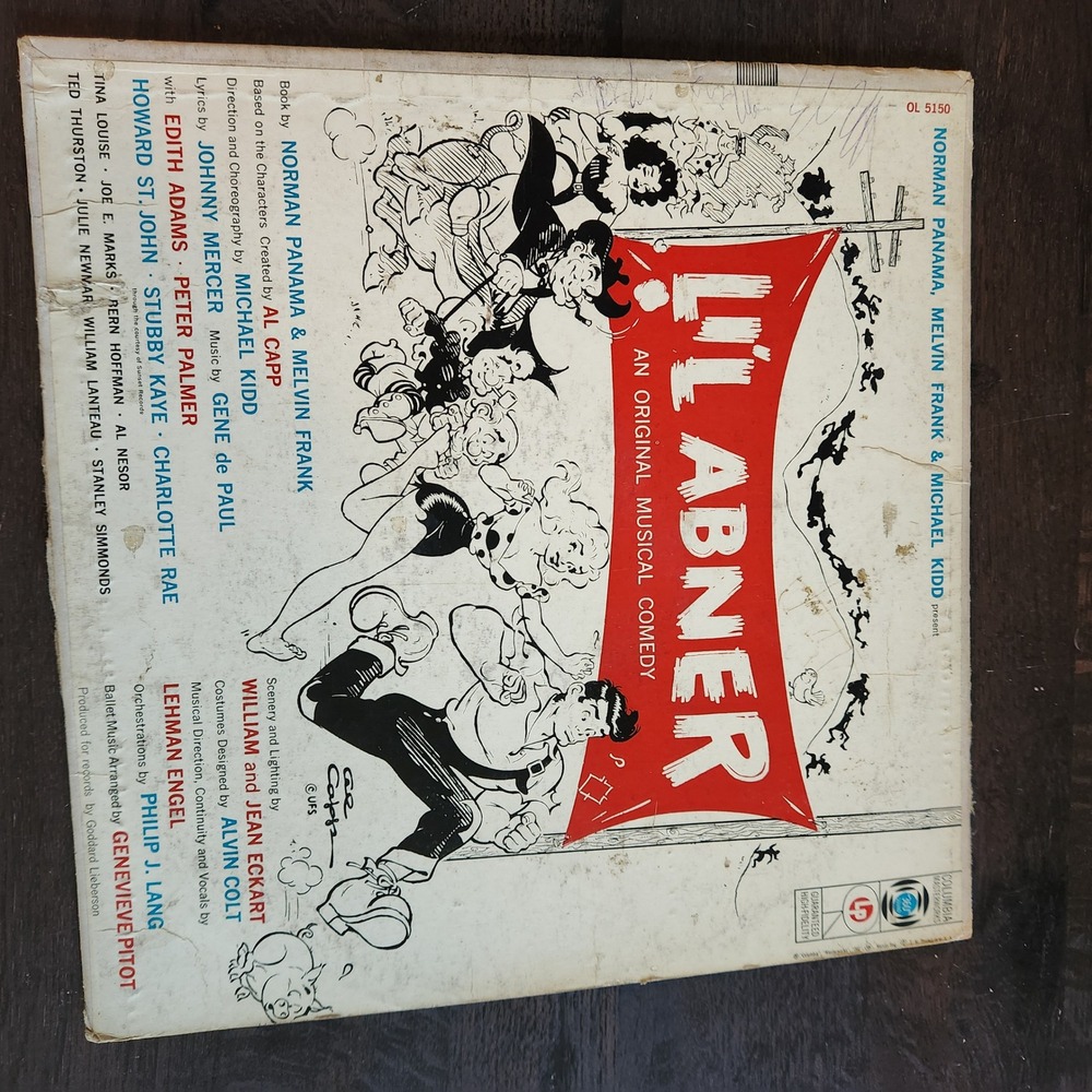 Li'l Abner Original Musical Comedy Vinyl LP Columbia Masterworks OL‎ 5150